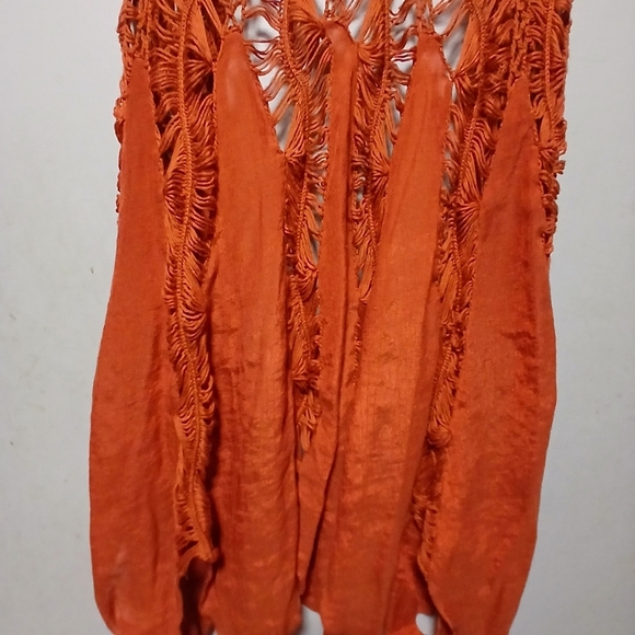 Rust Color  Crochet Swim Cover-Up - Picture 9 of 9